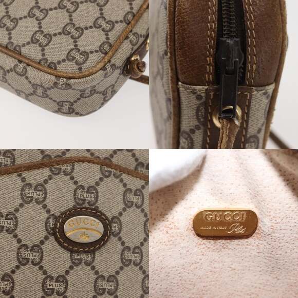 GUCCI GG Plus Supreme Shoulder Bag Pvc Leather Beige Gold - Picture 11 of 12